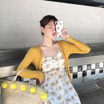 Sunscreen cardigan womens 2020 summer new small fresh ice silk slim short small fresh knitted jacket thin section