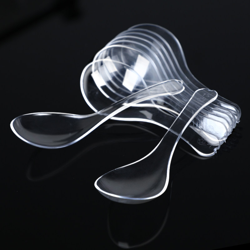 Transparent 9 cm High quality food with pudding yogurt sweet and nest independent packaging disposable spoon-Taobao