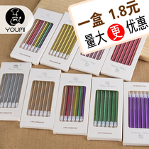 Birthday candle cake baking DIY long rod wax colorful multicolored 6-pack long candle tableware set