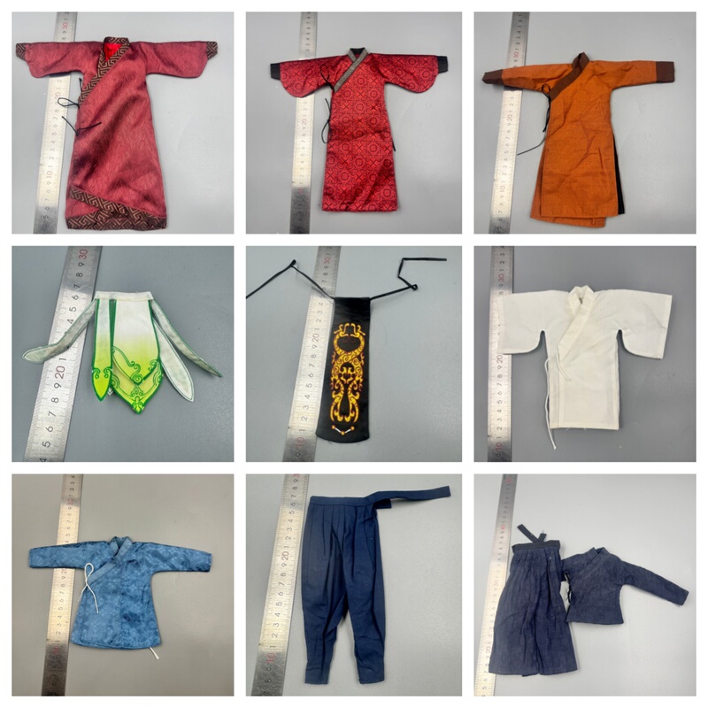 1/6 Scale Action Figure Parts, Ancient Clothing, Robe, Hanfu, Court Attire, Sandals, Japanese Armor 1/6 Scale Action Figure Parts, Ancient Clothing, Robe, Hanfu, Court Attire, Sandals, Japanese Armor