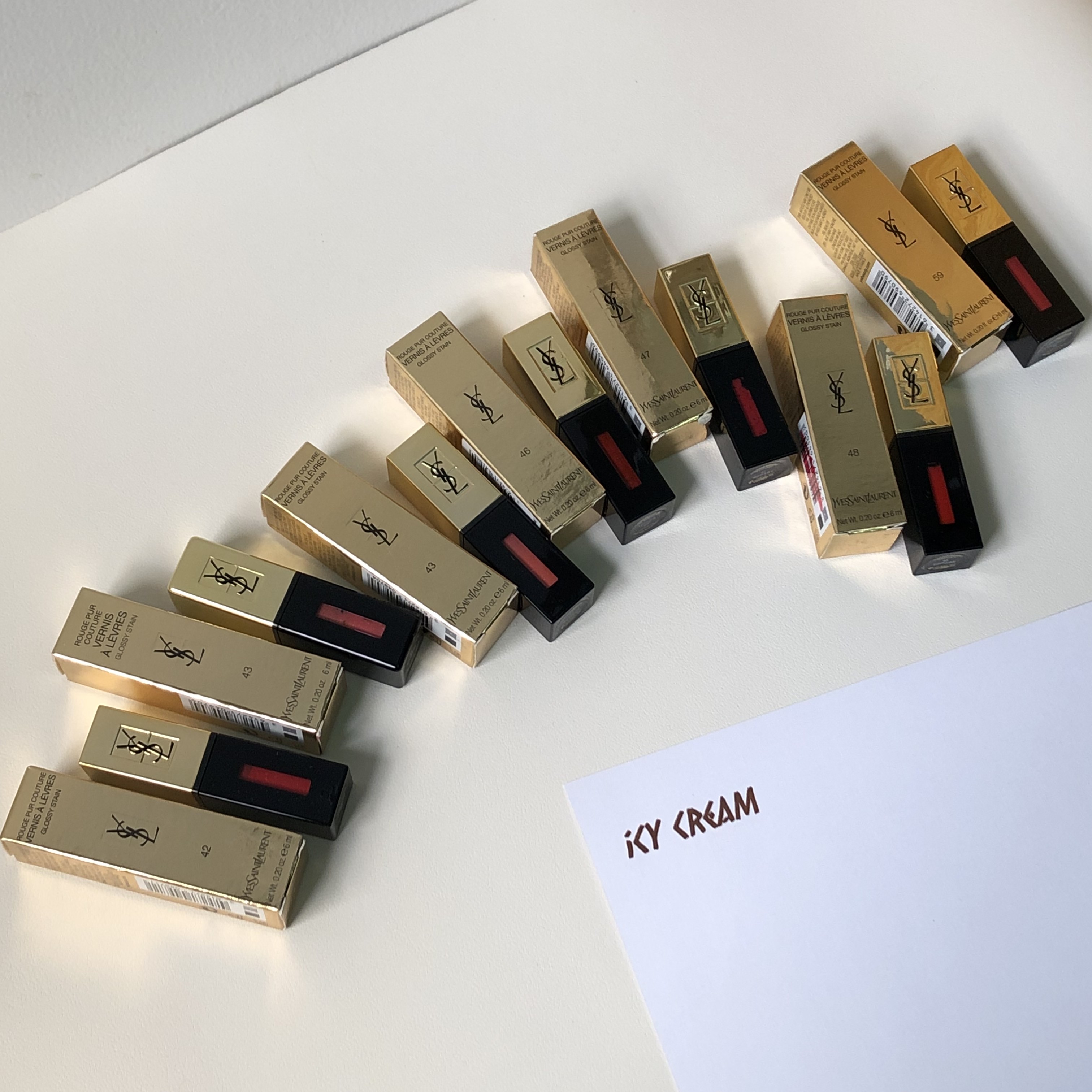 ysl唇釉12专柜价格曝光!停产绝版金管镜面唇釉07 12 42 43 50 55 105还能入手吗?_化妆品_淘宝美妆网