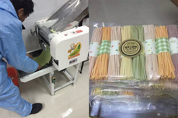 康正达客户使用125豪华面条机过程