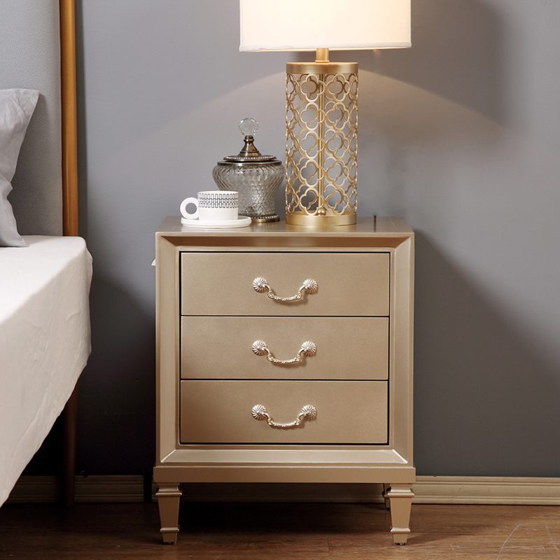 Eurostyle Solid Wood Bed Head Cabinet Champagne Neoclassical Postmodern Minimalist About Three Draws Cabinet Bedroom Containing Cabinet Corner Cabinet