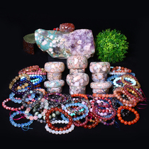 Cherry blossom Agate bracelet Titanium copper Shunfa gold strawberry white gray Orange moonlight red grain burnt flower color green ghost Spar bracelet