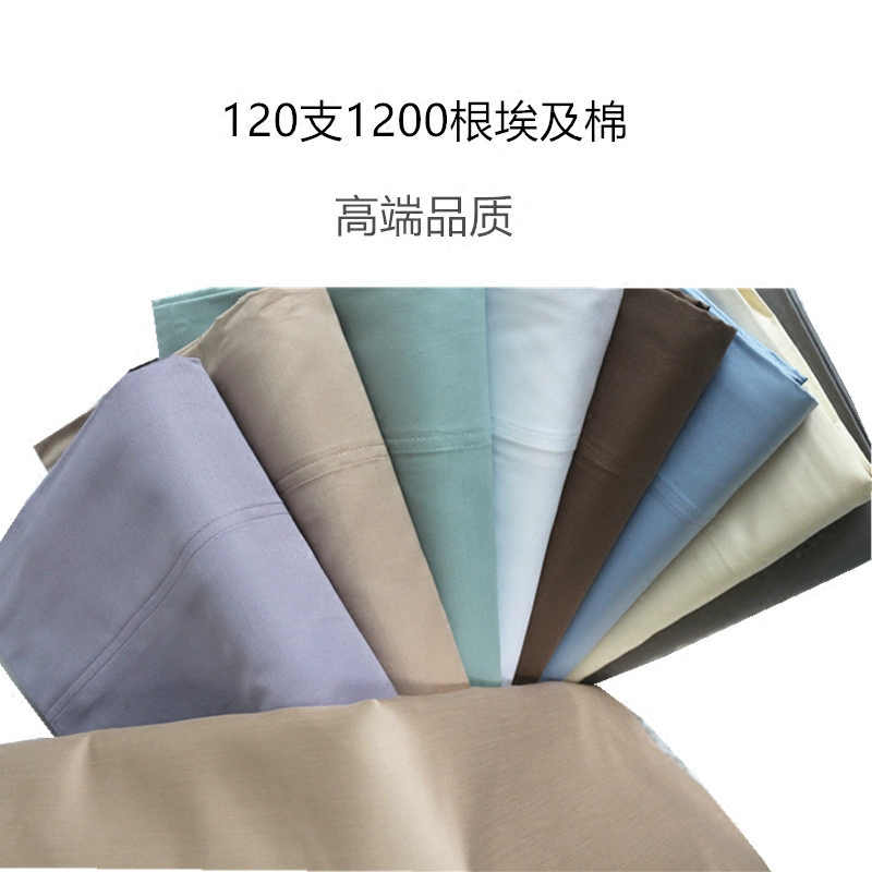 Cao cấp 120 bông dài chủ yếu cotton Ai Cập ga trải giường li màu rắn bốn mảnh bông 1200 cống - Khăn trải giường