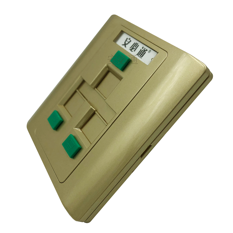 Ampivia Golden 86 Type Three-Port Computer Panel Character Trio Phone Socket 3 Holes Internet Broadband Panel