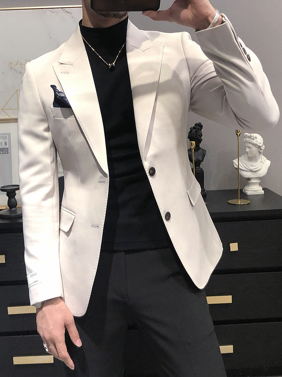 Autumn and winter suit men's coat casual and convenient West British style business dress men's suit slim and handsome single West