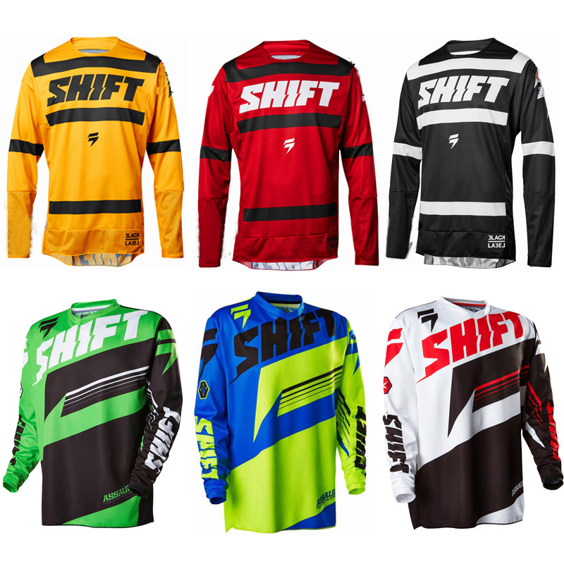 SHIFT downhill clothing summer mountain bike long-sleeved men and women quick-drying perspiration off-road motorcycle clothing custom T-shirt
