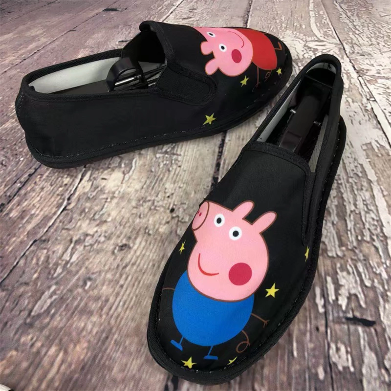 Pig Pepe xã hội người giày vải rung nhanh tay với các cặp vợ chồng giày net Xishan giày vải nam giới và phụ nữ tuổi Bắc Kinh mùa hè giày thể thao bitis