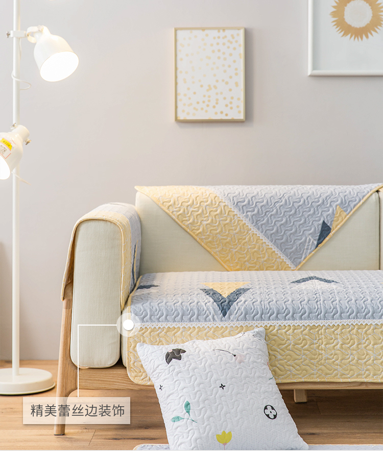 Bắc Âu in lưới đỏ sofa đệm bốn mùa phổ vải rắn gỗ chống trượt bọc da sofa bọc khăn - Ghế đệm / đệm Sofa tấm trải ghế sofa