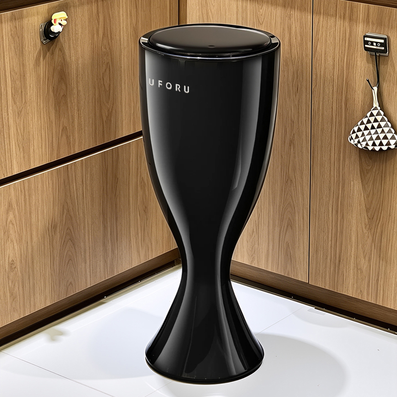 Light Luxury High-End Kitchen Trash Can, No Need to Bend Over, 2026 New Model, Large Capacity, Movable with Lid for Living Room