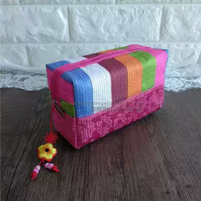 Cosmetic bag capacity large jewelry bag stationery bag bag portable bag Korean National craft gift decoration travel bag