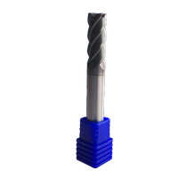 Tungsten steel cemented carbide 4F flat-bottom standard end mill Dust-coated gong High precision micro diameter CNC CNC machining center
