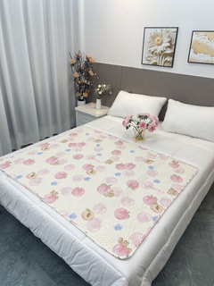 纯棉床盖单件套绗缝床盖加厚防滑大床单碎花全棉盖毯