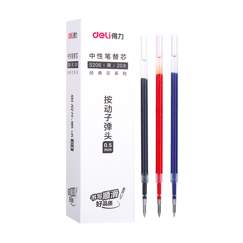 Able to press refill 0 5 spring head by dynamic pen refill Black blue red waterborne pen refill