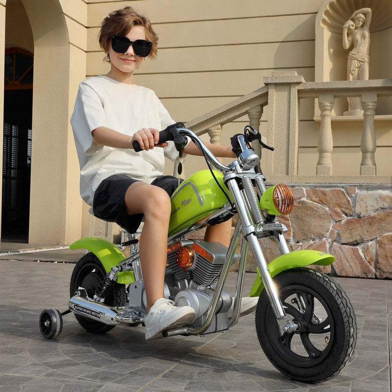 Storm Children's Electric Car Two-Wheel Harley Motorcycle for 3-12 Year Old Boys and Girls Rechargeable Toy Car Baby Stroller
