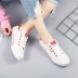 Giày đế xuồng nhỏ màu trắng cỡ lớn Giày nữ cỡ lớn 40 41-43 mùa hè Sinh viên thể thao giản dị Giày thể thao đế bệt lớn - Plimsolls giày the thao nữ cao cấp Plimsolls