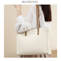 Commuter large capacity leather shoulder underarm bag Womens Big bag 2021 New Fashion simple soft cowhide Hand bag