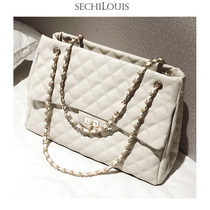 Light luxury French ringge leather Hand bag women 20 new tote bag large capacity fashion chain shoulder shoulder bag