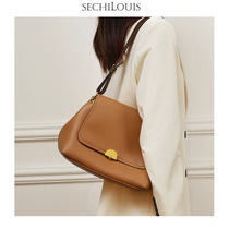 Senior sense large capacity commuter tote bag female leather Women bag 2021 New Fashion soft cowhide shoulder underarm bag