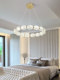 Round Living Room Chandelier, Light Luxury Designer Magic Bean Lamp, Creative Circular Led Modern Minimalist Master Bedroom Study Lamp