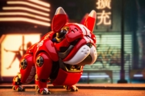 HWJ RAMBLER Robot Bulldog movable finished French fighting