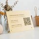 QR code display sign design beauty salon membership metal bar drink table sign copper table sign restaurant double-sided sign