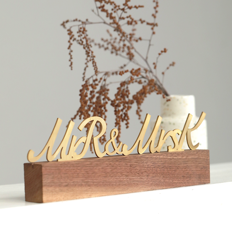 Custom Walnuts Wood Brass Reception Seating Cards table Hotels High-end Hotel Lobby Front Desk Cashier's table cards