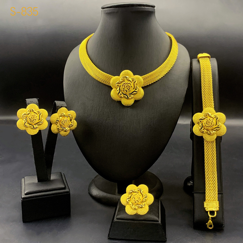 Cross-Border Hot-Selling European, American, and African Bridal Wedding Photography Jewelry, Middle Eastern Long Necklaces, Exaggerated Jewelry Sets