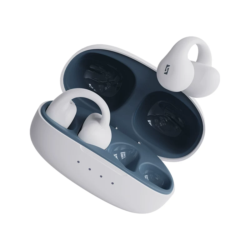 Клип-чиповые наушники Bluetooth открытого типа Snake Saint с True Bass, беспроводные на основе костной проводимости, спортивные наушники с шумоподавлением ENC, зажим для уха