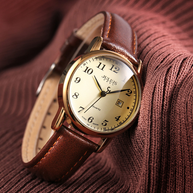 Authentic Julishi Retro Women's Watch, Simple Digital Calendar Casual Watch, Women's Fashionable Trendy Waterproof Student Watch