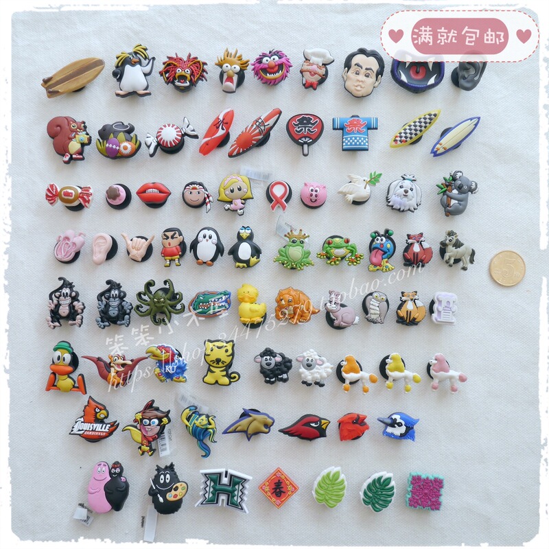 Crocs Genuine Shoe Charms Classic Models Frog Penguin Owl Peace Dove Koala Sheep Barbapapa