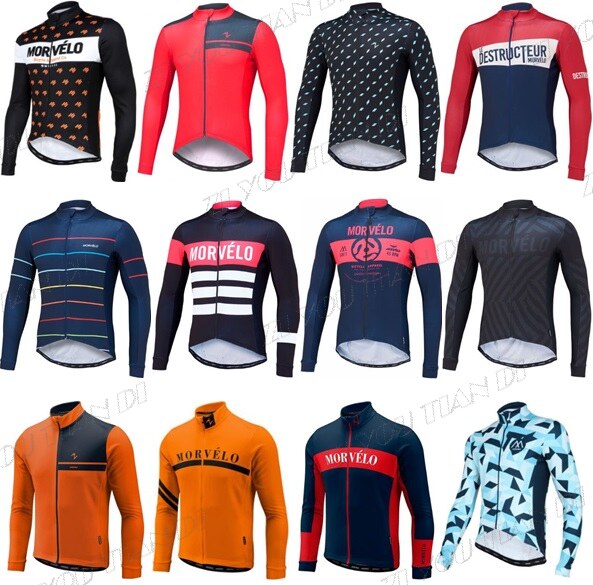 Outdoor cycling shirts Cycling men's long-sleeved shirts Spring, autumn and winter cycling tops Custom racing suits