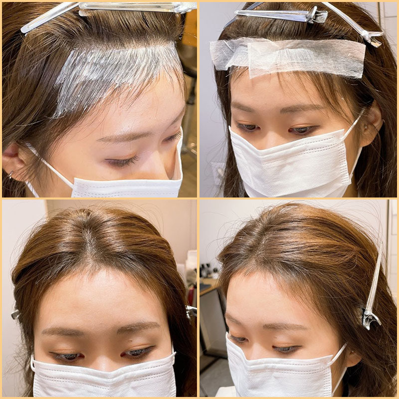 Korean-style lanugo bangs service post hot protein correction straight hair cream hairline soft hair softener hair free pull home