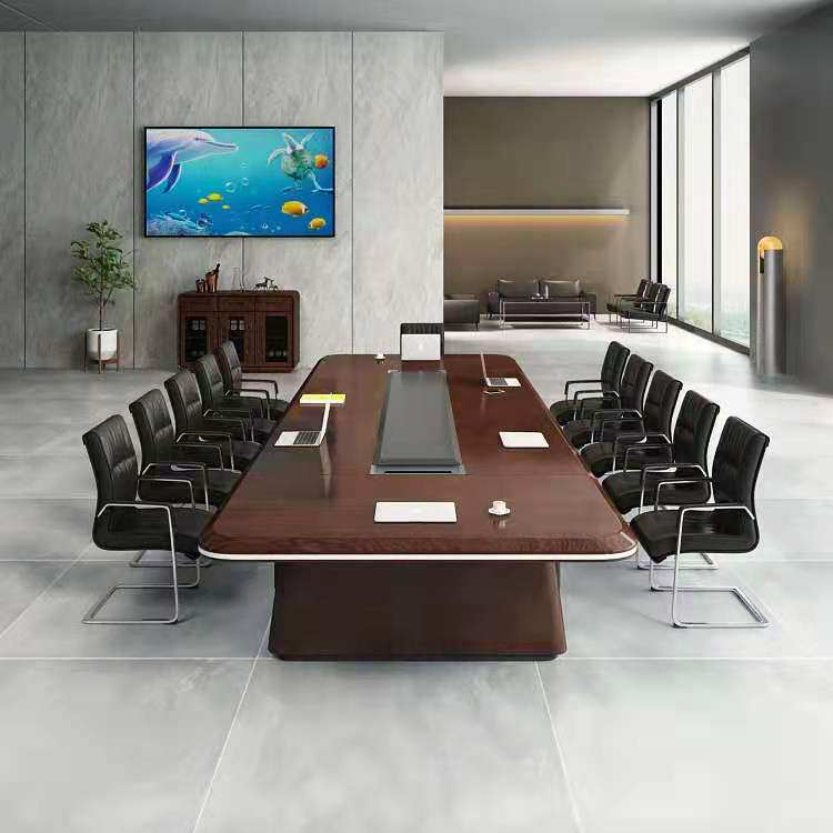 Paint Conference Table Large Small Training Solid Wood Leather Rectangular table long table Combined desk office furniture