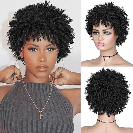 African Women's Afro Wig Dreadlocks Brown Curly Hair Small Curls Fluffy Natural Curls Manufacturer in Stock African Women's Afro Wig Dreadlocks Brown Curly Hair Small Curls Fluffy Natural Curls Manufacturer in Stock