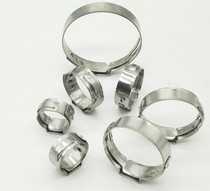  Stainless steel 304 material single ear electrodeless clamp Car ball cage oil and gas pipe fast clamp Pipe hoop hoop throat hoop