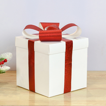 Folding peach heart gift box Gift box Christmas tree bottom decoration Holiday decoration scene arrangement Apple box