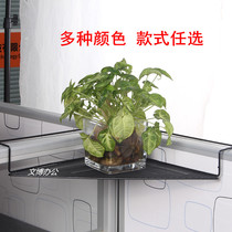 Office triangle iron flower stand desk rack office desktop shelf balcony corner storage rack