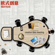 Shanghai Fashion Conference Table Simple Personality Talk Table and Chair Combination Office Meeting Area Oval Training Table