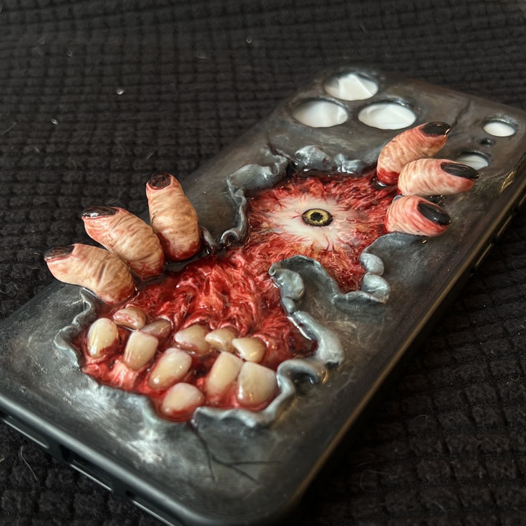 Original Dark 3D Handmade Anatomical Horror – Pro/Plus/Max/Air – 17, 16, 15, 14, 13, 12 iPhone Case