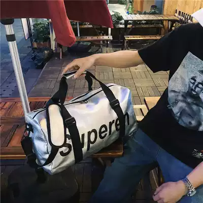 Hong Kong flagship leather short-distance travel bag men's large capacity travel Women's portable luggage bag dry and wet separation Fitness Bag