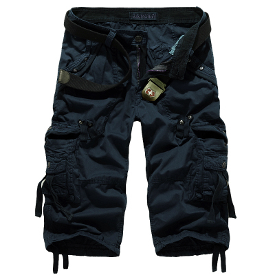 Summer Men's Loose Shorts, Three-Quarter Length, Large Size, Casual Mid-Length Pants, Multi-Pocket Breeches, Beach Camouflage Pants for Men Summer Men's Loose Shorts, Three-Quarter Length, Large Size, Casual Mid-Length Pants, Multi-Pocket Breeches, Beach Camouflage Pants for Men