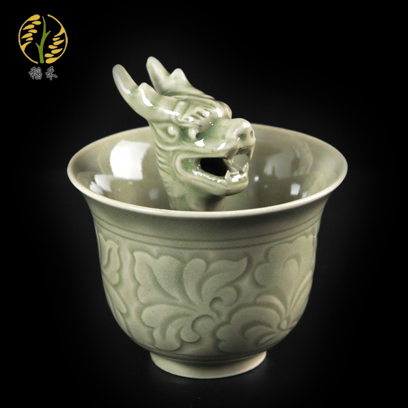 Creative Ceramic Wine Cup Yao state porcelain greed cup fair cup wine with white wine jug Clay Pot dragon head Cup Pour Wine Pot