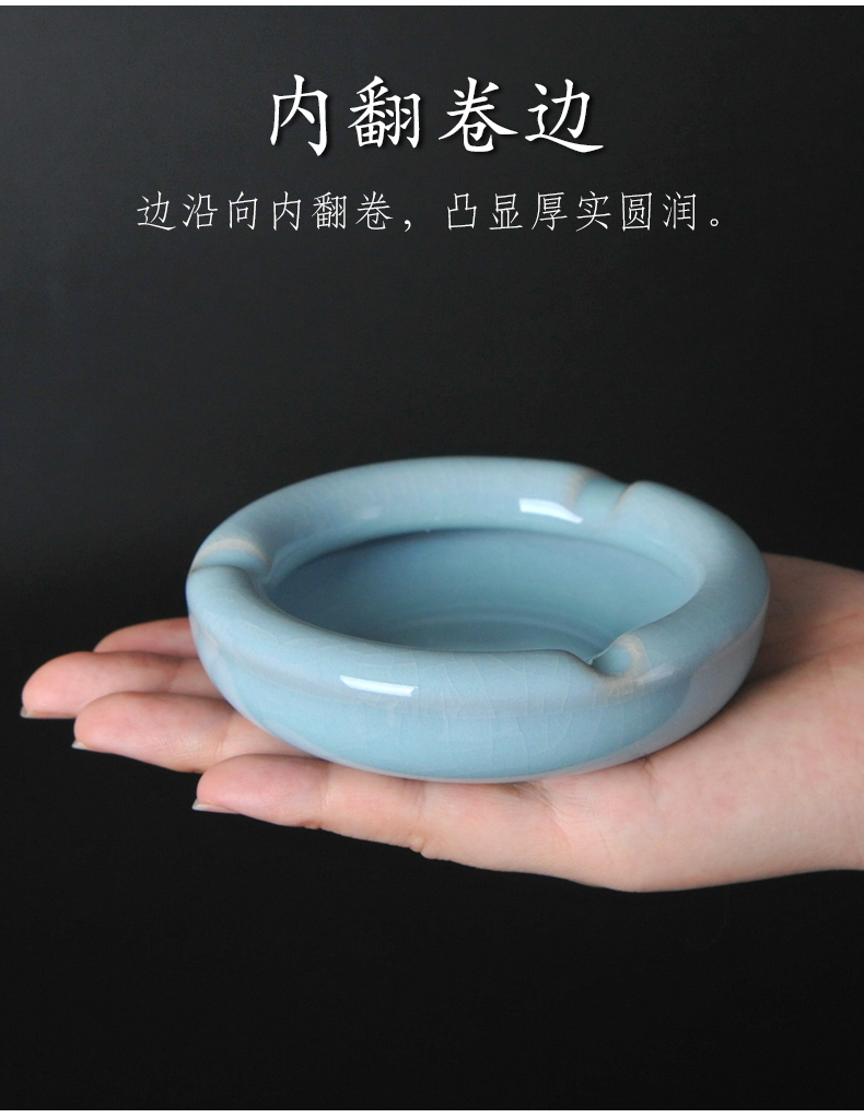 Ceramic ashtray trumpet your up smoke move trend creative office desktop household of Chinese style tea table