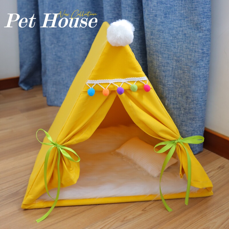 Pet Tent, Cat House, Dog House, Cat House and Dog House with Paper Pattern, Removable and Washable, Handmade DIY Dog House, Semi-Enclosed and Warm for Winter