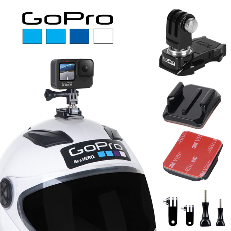 GoPro11 10 9 8 original base mount original 3M glue ski riding helmet chin bracket accessories