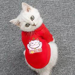 Cute Autumn and Winter Cat Clothes Dog Winter Heattech thickened Vest Anti-hair Muppet Pet Clothes Small Size Dogs