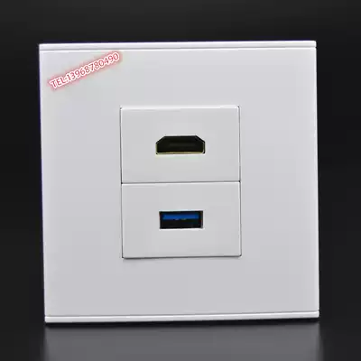 Type 86 Version 3 0 USB HD socket USB data extension version 2 0 HDMI HD digital TV panel