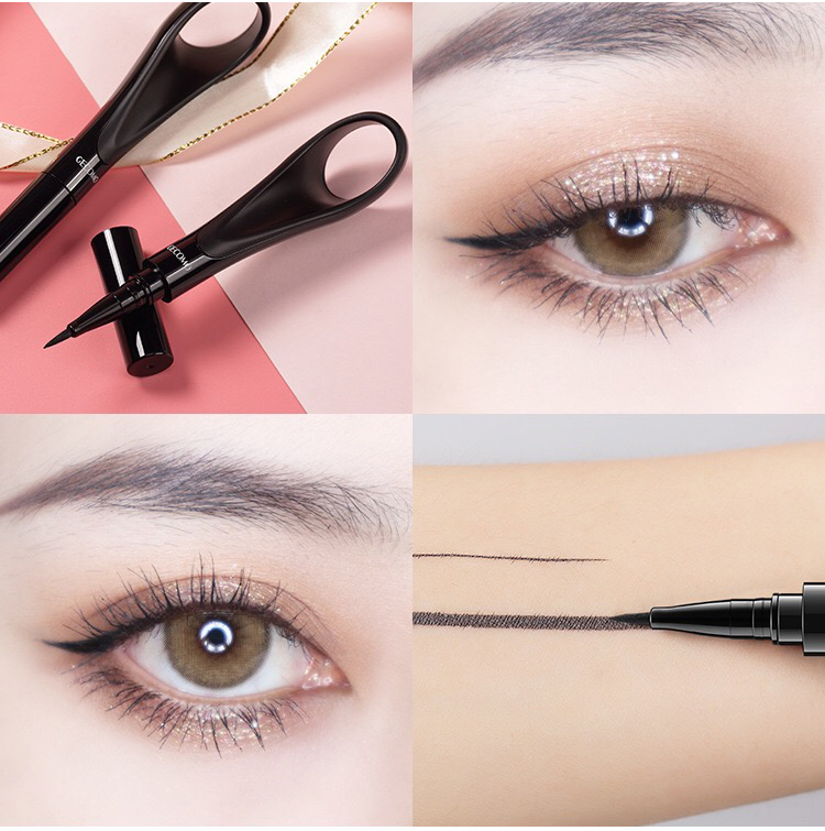 Nhẫn lười lười dễ vẽ giả bút kẻ mắt cứng cứng không thấm nước và mồ hôi kéo dài không nở màu nâu đen - Bút kẻ mắt kẻ mắt